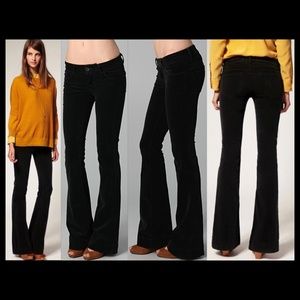 J Brand low rise corduroy bell bottom flare trouser pants
